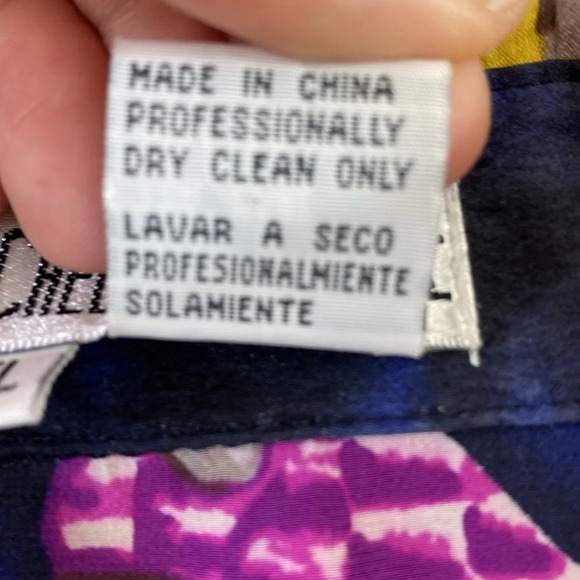 Vintage Michelle Nichole Button Up Shirt Womens Sz XL Blue Gold Silk Boot Purses - Picture 10 of 12